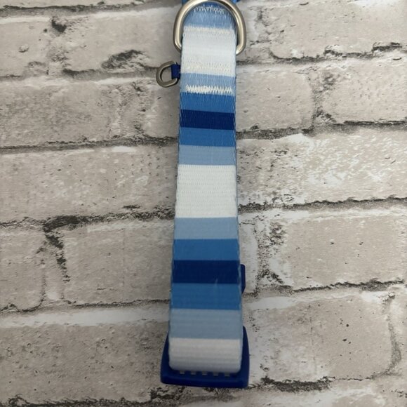 Top Paw Blue Striped Dog Collar Size M NWT - Picture 2 of 3